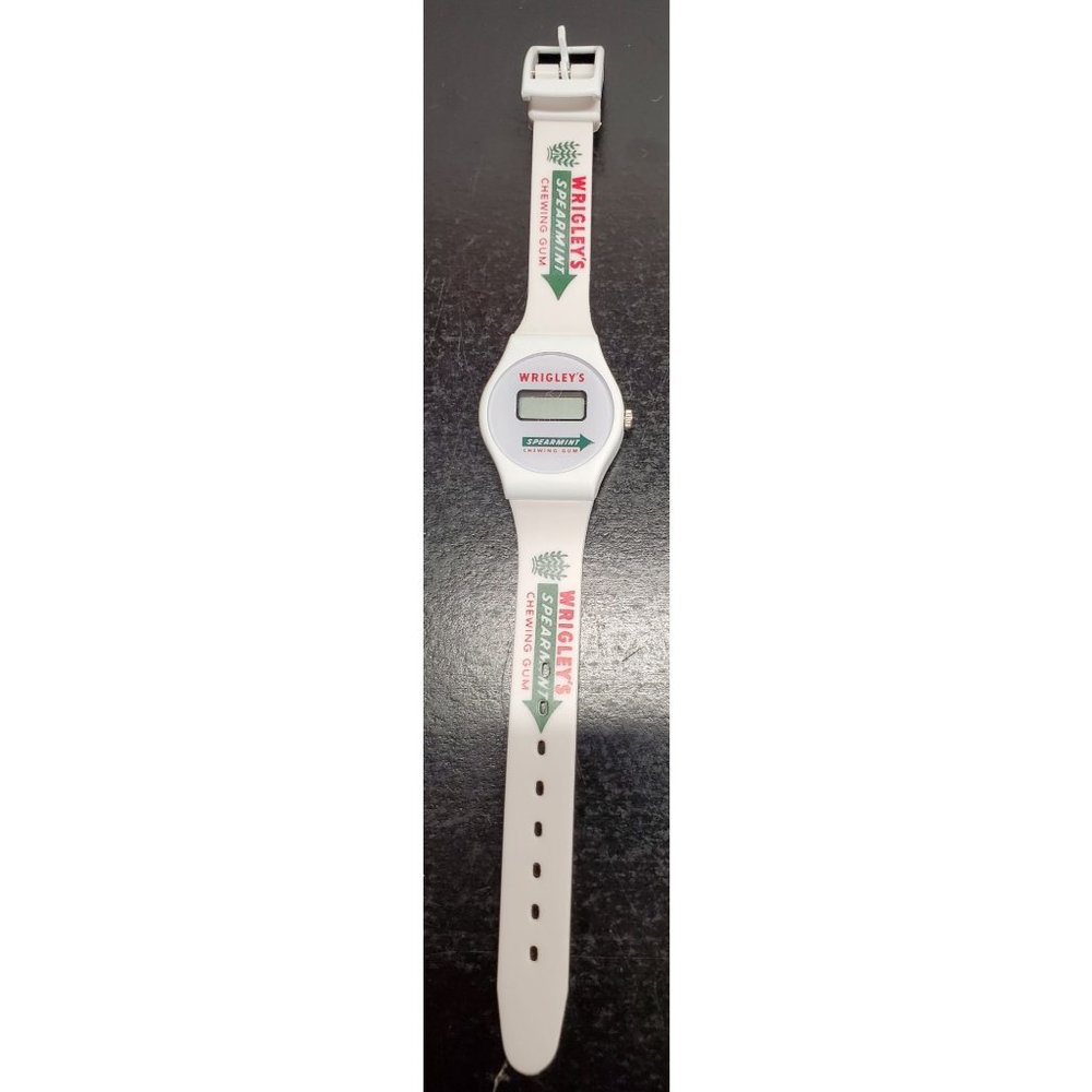 Vintage Wrigley's Spearmint Chewing Gum digital wrist watch - untested